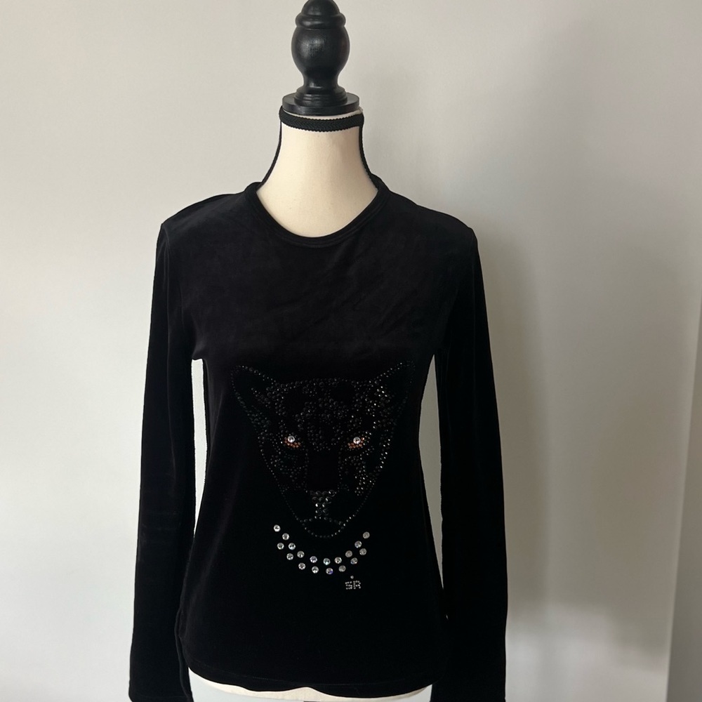 Sonya Rykiel Vintage Tiger Velvet Top - Picture 13 of 17